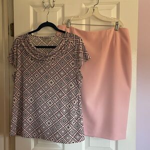Kasper. Top and skirt set.